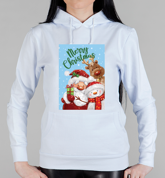 Женская толстовка Санта и друзья