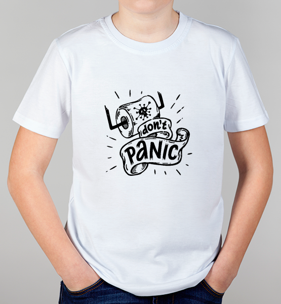 Детская футболка "Don't panic"