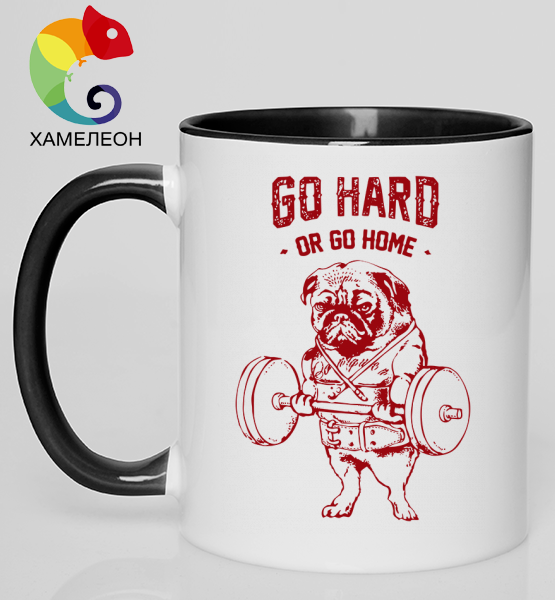 Кружка хамелеон "Go hard"