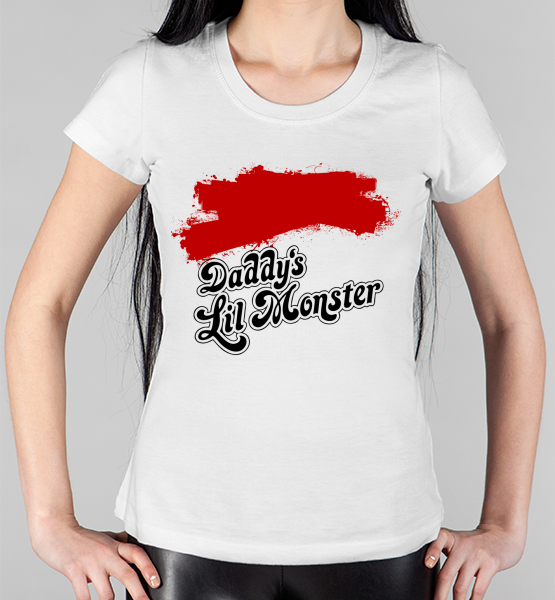 Женская футболка "Daddy's lil monster"