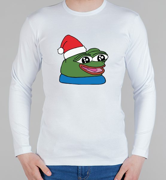 Мужской лонгслив "Pepe happy new year"