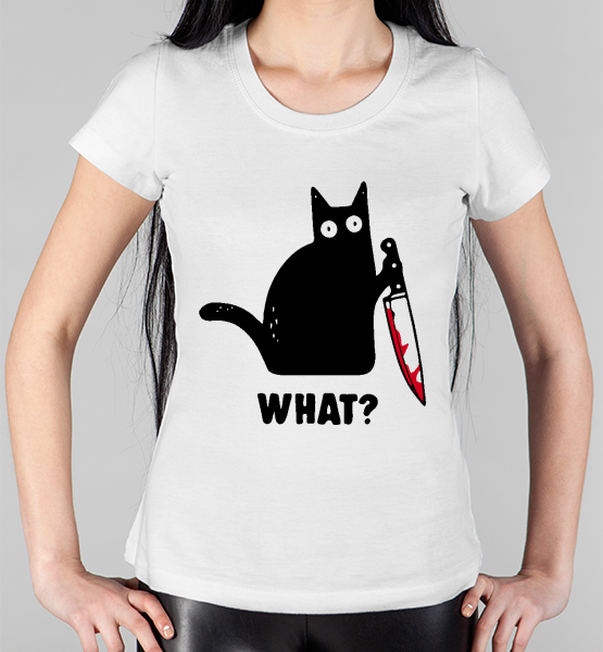 Женская футболка "What?"