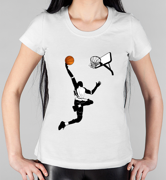 Женская футболка "Баскетболист"