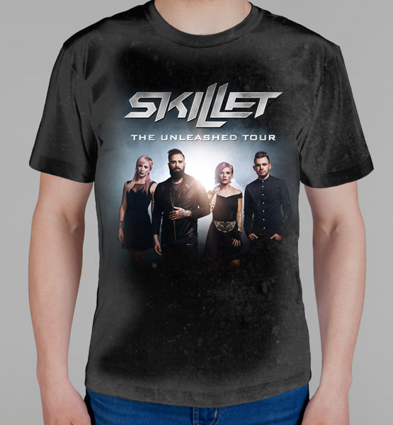 Мужская 3D футболка "Skillet"