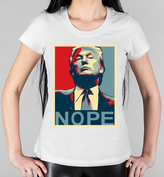 Женская футболка "Дональд Трамп (Nope)"