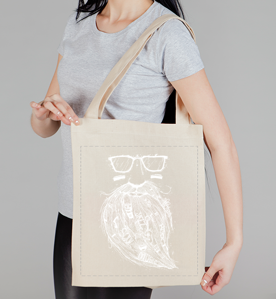 Сумка холщовая Бородач