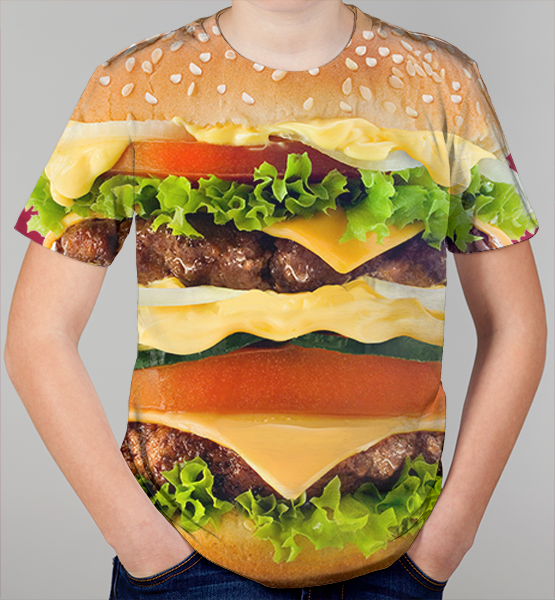 Детская 3D футболка "Гамбургер"