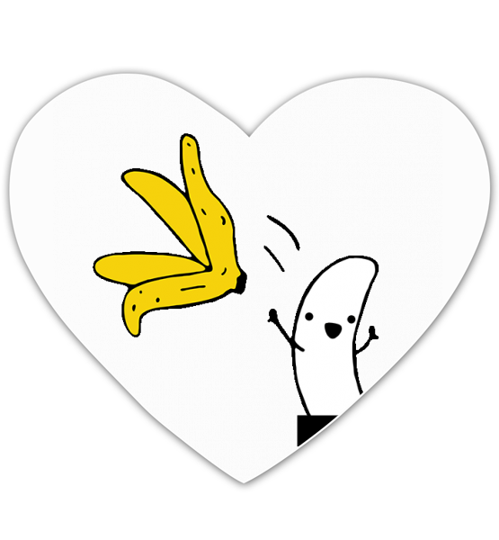 Коврик для мышки сердце "Банан Стриптизёр"