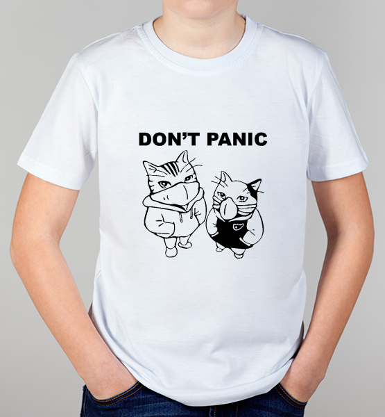 Детская футболка "Коты Don't panic"