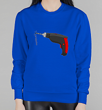 Парный женский свитшот Мозг и дрель