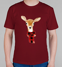 Мужская футболка Рождественский олень 2022