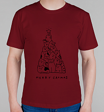 Мужская футболка Merry Catmas