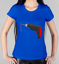 Парная женская футболка Мозг и дрель