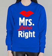 Парный женский свитшот Mr-Mrs Right