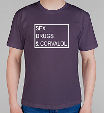 Мужская футболка Sex, drugs & corvalol