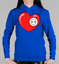 Парная женская толстовка Сердце с розеткой