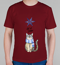 Мужская футболка Let is snow