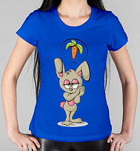 Парная женская футболка Зайка - морковка