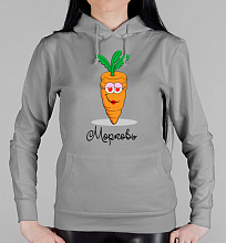 Парная женская толстовка Любовь-морковь