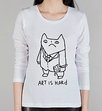 Женская футболка с длинным рукавом Art is Hard