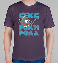 Мужская футболка Секс, рыбалка, рок-н-ролл