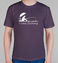 Мужская футболка I love fishing