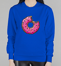 Парный женский свитшот Гомер и пончик