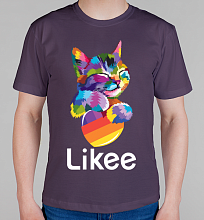 Мужская футболка Котик Likee