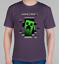 Мужская футболка Minecraft (Крипер)