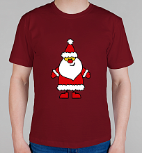 Мужская футболка Санта (минимализм)