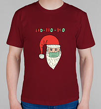 Мужская футболка Санта в маске