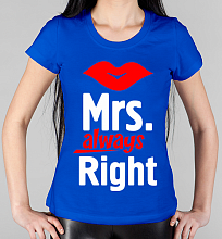 Парная женская футболка Mr-Mrs Right