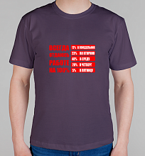 Мужская футболка Всегда отдаюсь работе на 100%