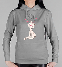 Парная женская толстовка Обожаю Кошечку (Котика)