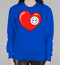 Парный женский свитшот Сердце с розеткой