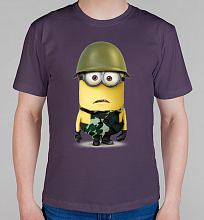 Мужская футболка Миньон-военный