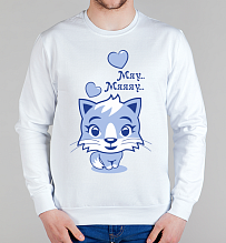 Парный мужской свитшот Котики