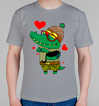 Мужская футболка Крокодил