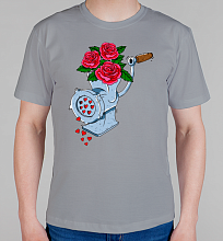 Мужская футболка Розы и сердечки