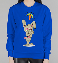 Парный женский свитшот Зайка - морковка