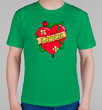 Мужская футболка Just love (сердце)