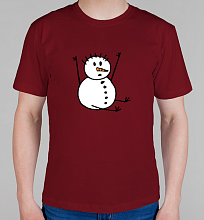 Мужская футболка Снеговик 2022