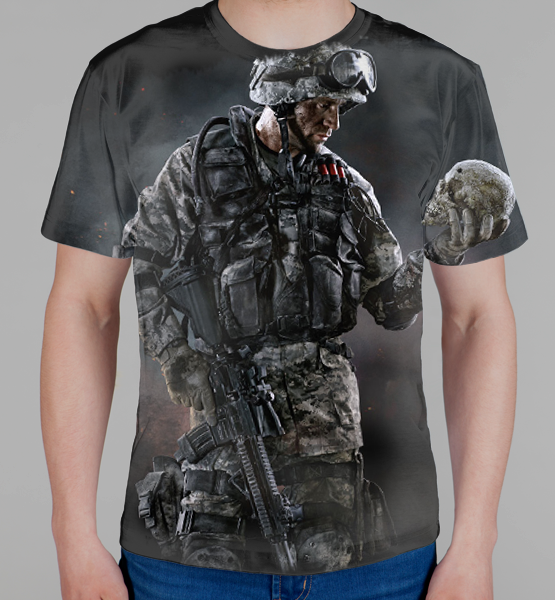 Мужская 3D футболка "Warface"