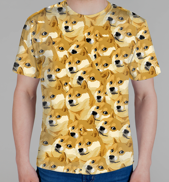 Мужская 3D футболка "Doge"
