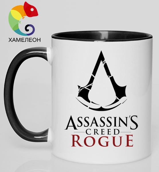 Кружка хамелеон "Assassins creed logo"