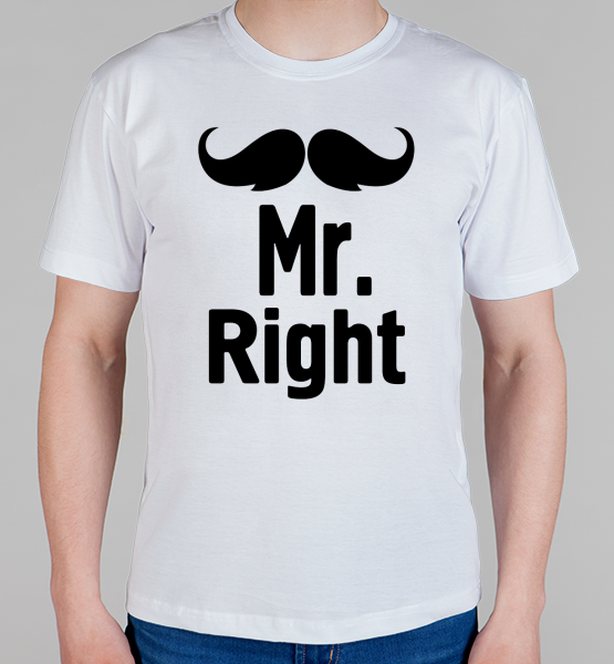 Парная футболка "Mr-Mrs Right"