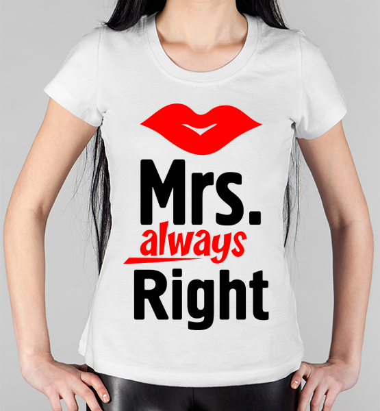 Парная майка "Mr-Mrs Right"